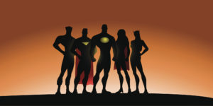 Superhero Team Silhouette